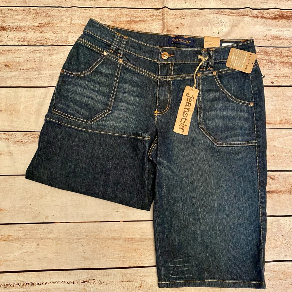 YES! Bermudas jeanstar size 14 NEW! spin wash color